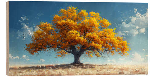 Cuadro de madera The arrival of autumn