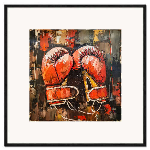 Impression artistique encadrée Boxing gloves