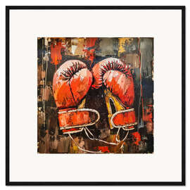 Impression artistique encadrée Boxing gloves - DejaReve