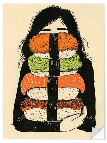 Naklejka na ścianę Sushi Hug