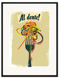 Gerahmter Kunstdruck Rainbow spaghetti, al dente!