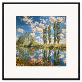 Gerahmter Kunstdruck Sonniger Nachmittag am Fluss