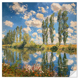 Wandsticker Sonniger Nachmittag am Fluss