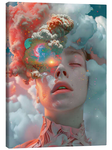 Stampa su tela Dreaming Woman