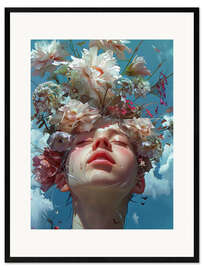 Gerahmter Kunstdruck Blumenmädchen