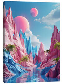 Leinwandbild Rosa blauer Planet - Nikita Abakumov