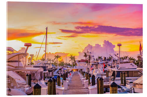 Obraz na szkle akrylowym Sunset in Cape Harbor, Florida