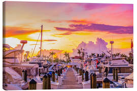 Leinwandbild Sonnenuntergang in Cape Harbour, Florida - HADYPHOTO