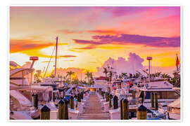 Obra artística Sunset in Cape Harbor, Florida - HADYPHOTO