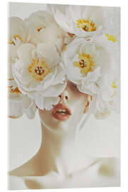 Obraz na szkle akrylowym Peonie Girl - Frank Daske