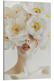 Stampa su alluminio Peonie Girl - Frank Daske