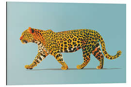 Tableau en aluminium Leo on Blue