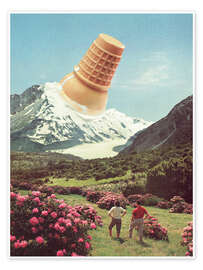 Poster Ice Cream Peak - Mountain Meltdown