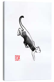 Leinwandbild Schleichende Katze - Péchane