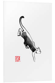 Hartschaumbild Schleichende Katze