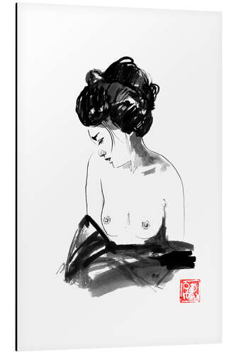 Alubild Geisha beim Baden