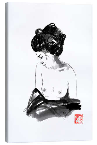 Obraz na płótnie Geisha bathing