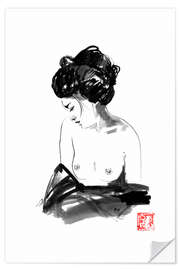 Vinilo para la pared Geisha bathing - Péchane