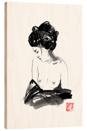 Wood print Geisha bathing - Péchane