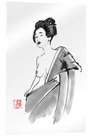 Acrylic print Geisha undressing - Péchane