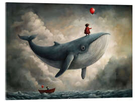 Acrylglasbild Der fliegende Wal - Photoplace Creative