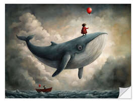 Wandsticker Der fliegende Wal - Photoplace Creative