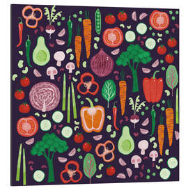 Obraz na aluminium Vegetable pattern - Nic Squirrell