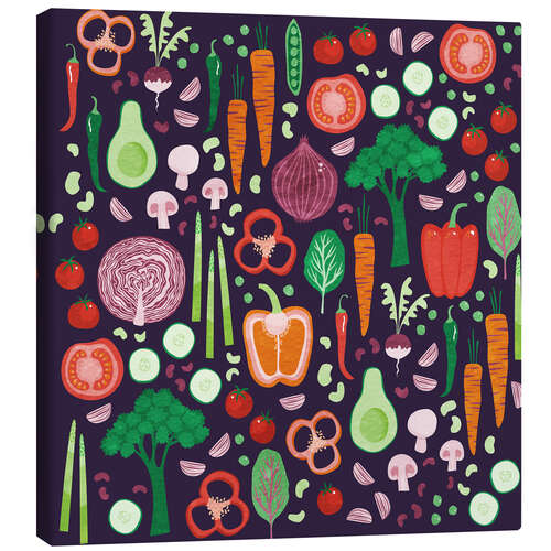 Tableau sur toile Vegetable pattern