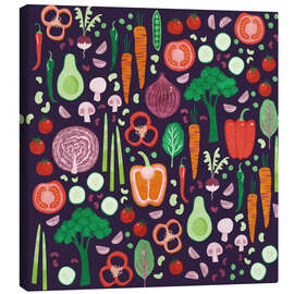 Tableau sur toile Vegetable pattern - Nic Squirrell