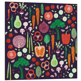 Hartschaumbild Gemüse-Muster - Nic Squirrell