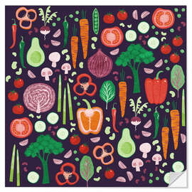 Sticker mural Vegetable pattern - Nic Squirrell
