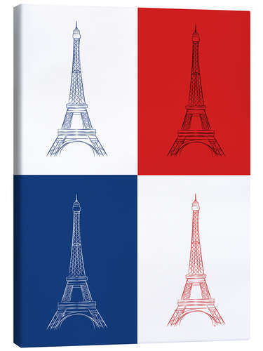 Canvas print Eiffel Tower à la Andy Warhol