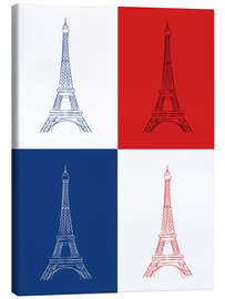Leinwandbild Eiffel Tower à la Andy Warhol - Martina illustration