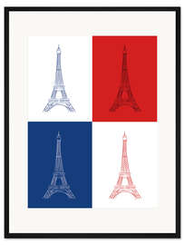 Gerahmter Kunstdruck Eiffel Tower à la Andy Warhol - Martina