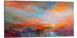 Alubild Glühendes Abendlicht - Die Farben eines Abends im August - Annette Schmucker