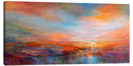 Tableau sur toile Glowing evening light - The colours of an evening in August - Annette Schmucker