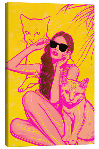 Obraz na płótnie Neon Cats