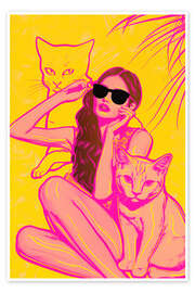 Reprodução Neon Cats - Frank Daske