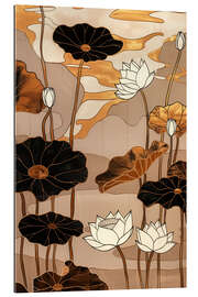 Gallery print Golden Japanese Lotus Pond