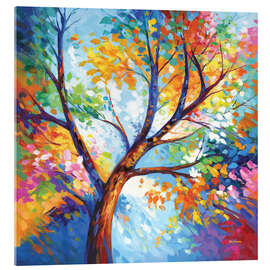 Acrylic print Colourful Tree of Joy