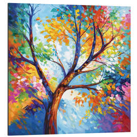Aluminiumsbilde Colourful Tree of Joy