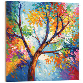 Trätavla Colourful Tree of Joy - Leon Devenice