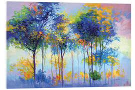 Acrylic print Colourful Tranquil Trees