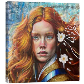 Lienzo Ginger Hair Portrait With Golden Armour - Simona Zecca