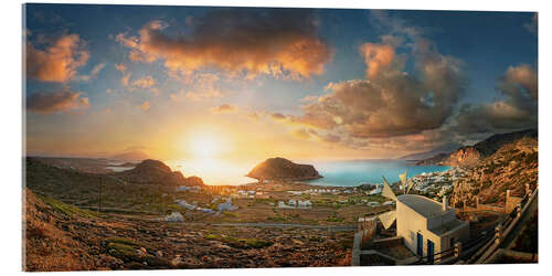 Obraz na szkle akrylowym Sunset at Arkasa, Karpathos, Greece