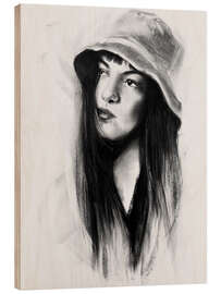 Holzbild Nachdenkliche Reflexion - Denny Stoekenbroek