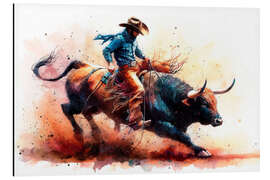 Alubild Cowboy beim Rodeo I - nobelart
