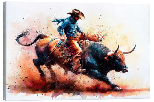 Tableau sur toile Cowboy at the rodeo I