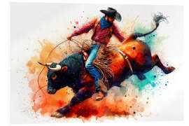 Akryylilasitaulu Cowboy at the Rodeo II