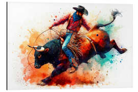 Alubild Cowboy beim Rodeo II